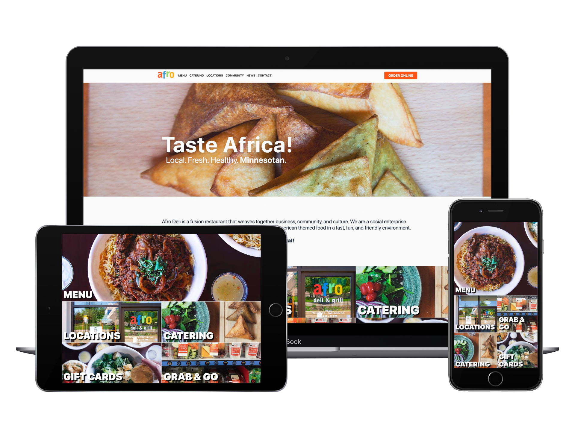 Latest Project: Afro Deli Website
